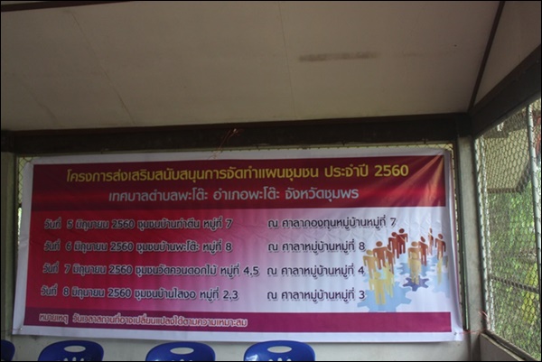 โครงการส่งเสริมสนับสนุนการจัดทำแผนชุมชนบ้านท่าตีน